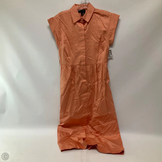 Dress Casual Midi By Donna Karan In Peach, Size: 2