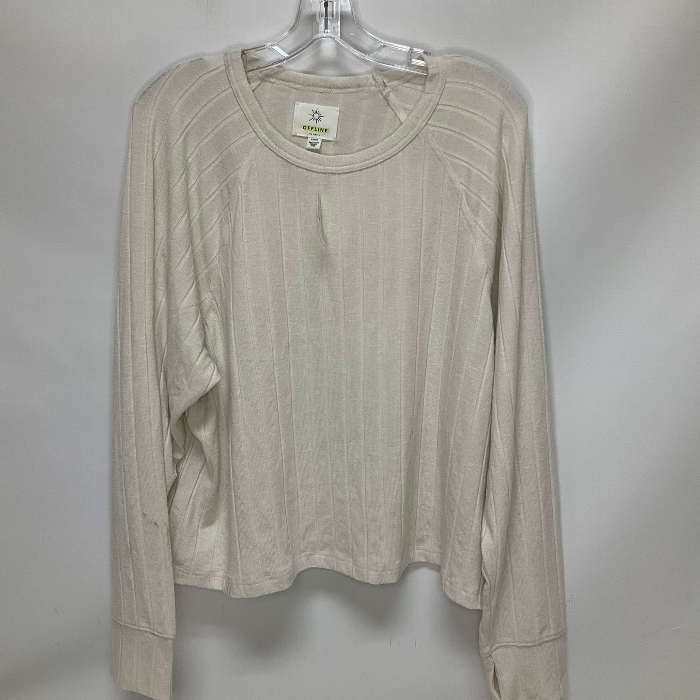 Top Long Sleeve By Aerie In Cream, Size: Xl