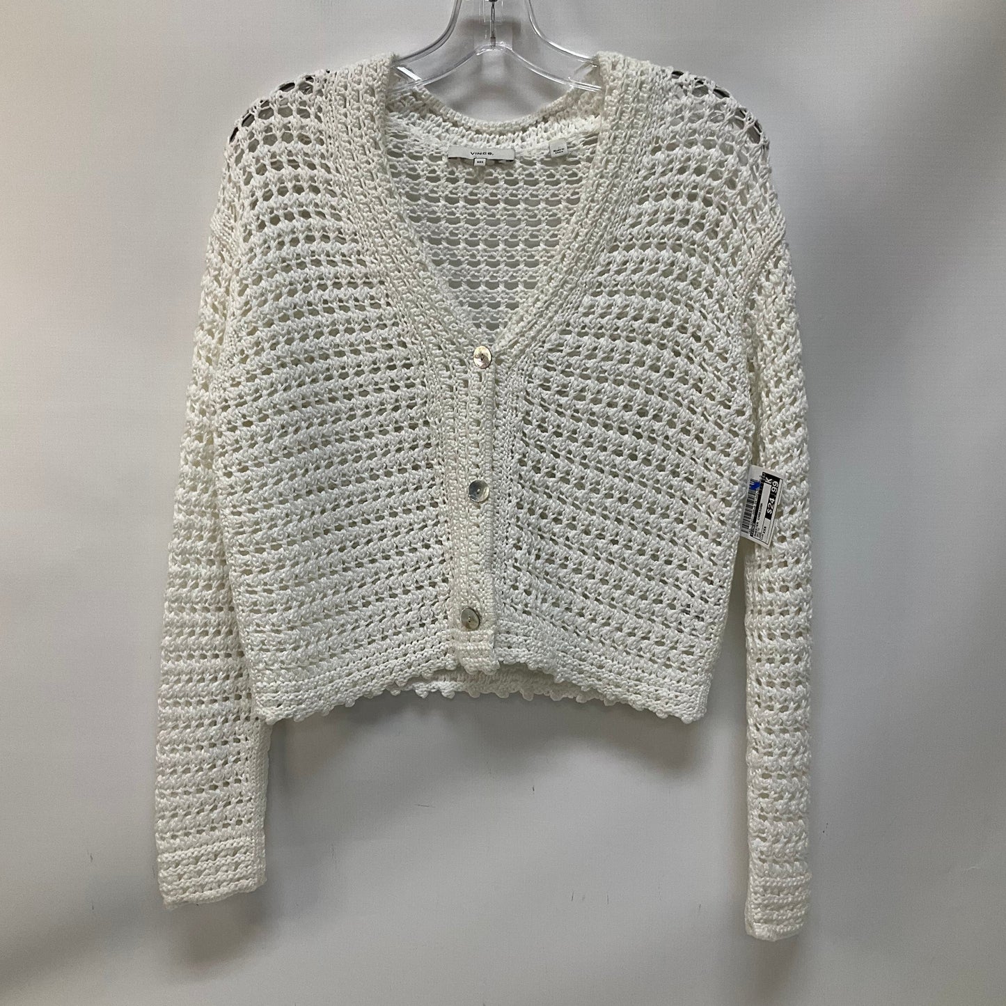 Sweater Cardigan By Vince In White, Size: Xxs