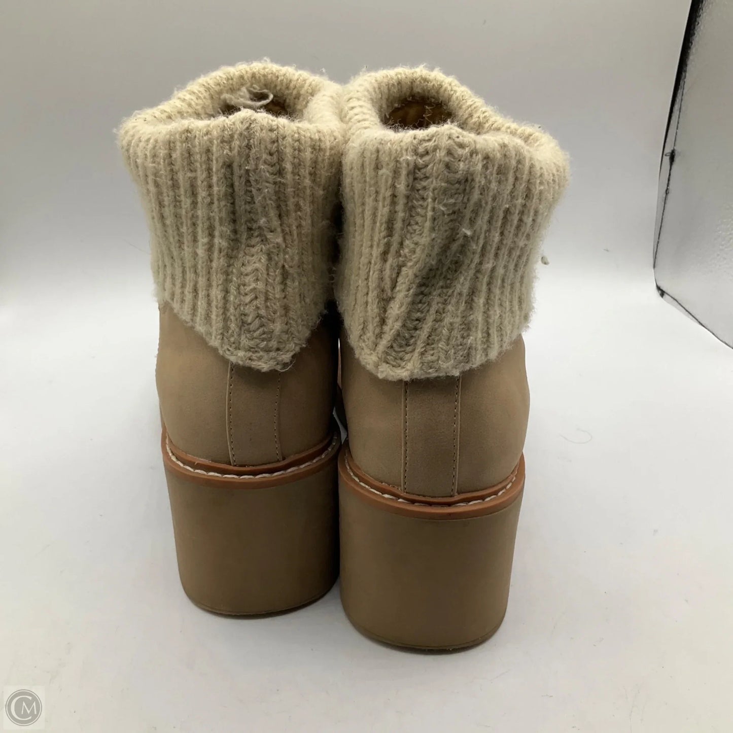 Boots Ankle Heels By Falls Creek In Tan, Size: 9