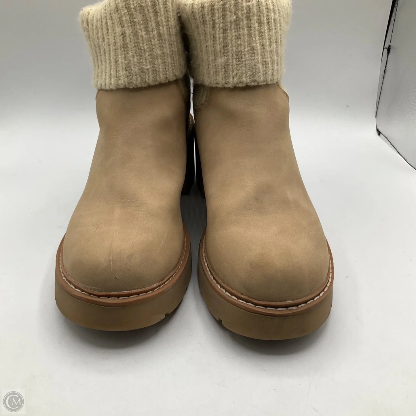 Boots Ankle Heels By Falls Creek In Tan, Size: 9