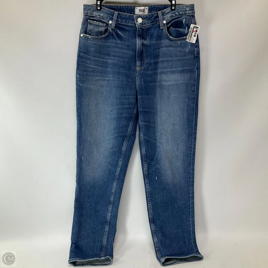 Jeans Straight By Paige In Blue Denim, Size: 12
