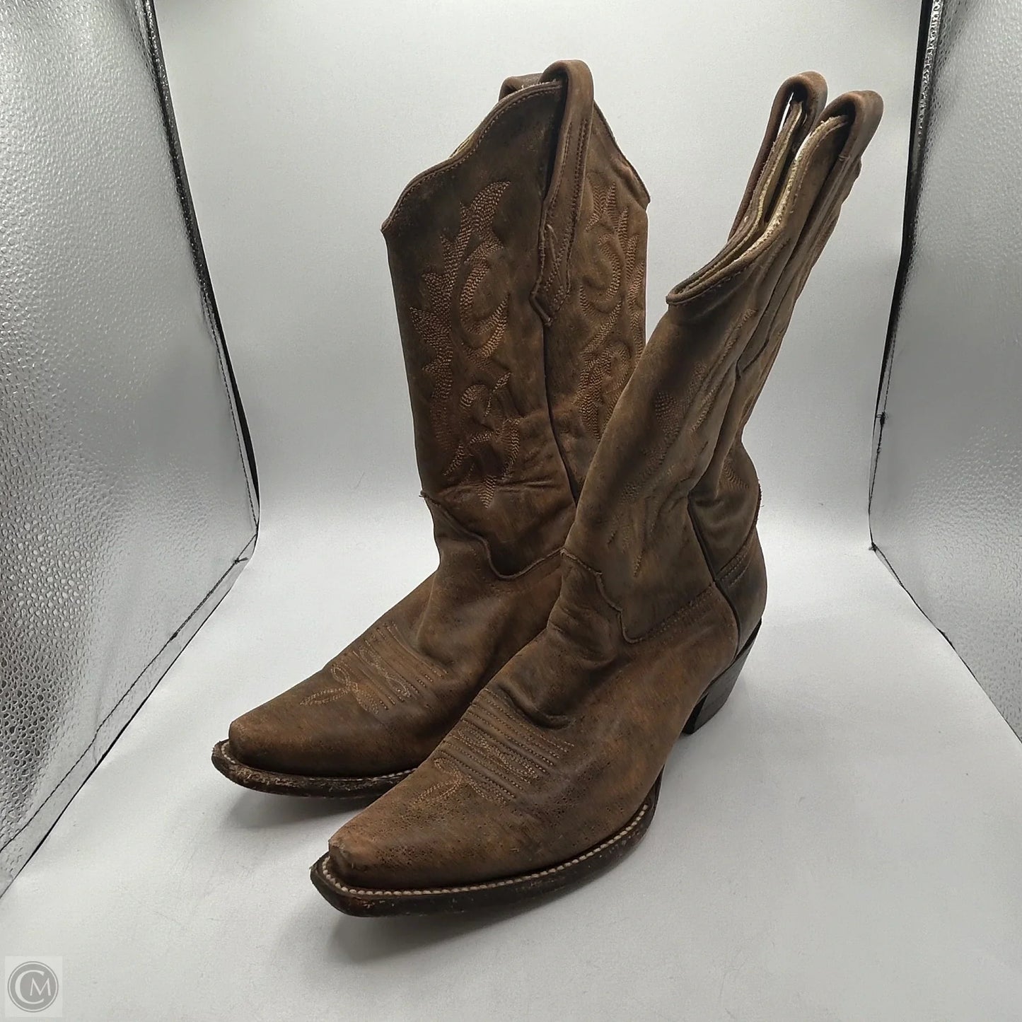 Boots Mid-calf Heels By Corral In Brown, Size: 9