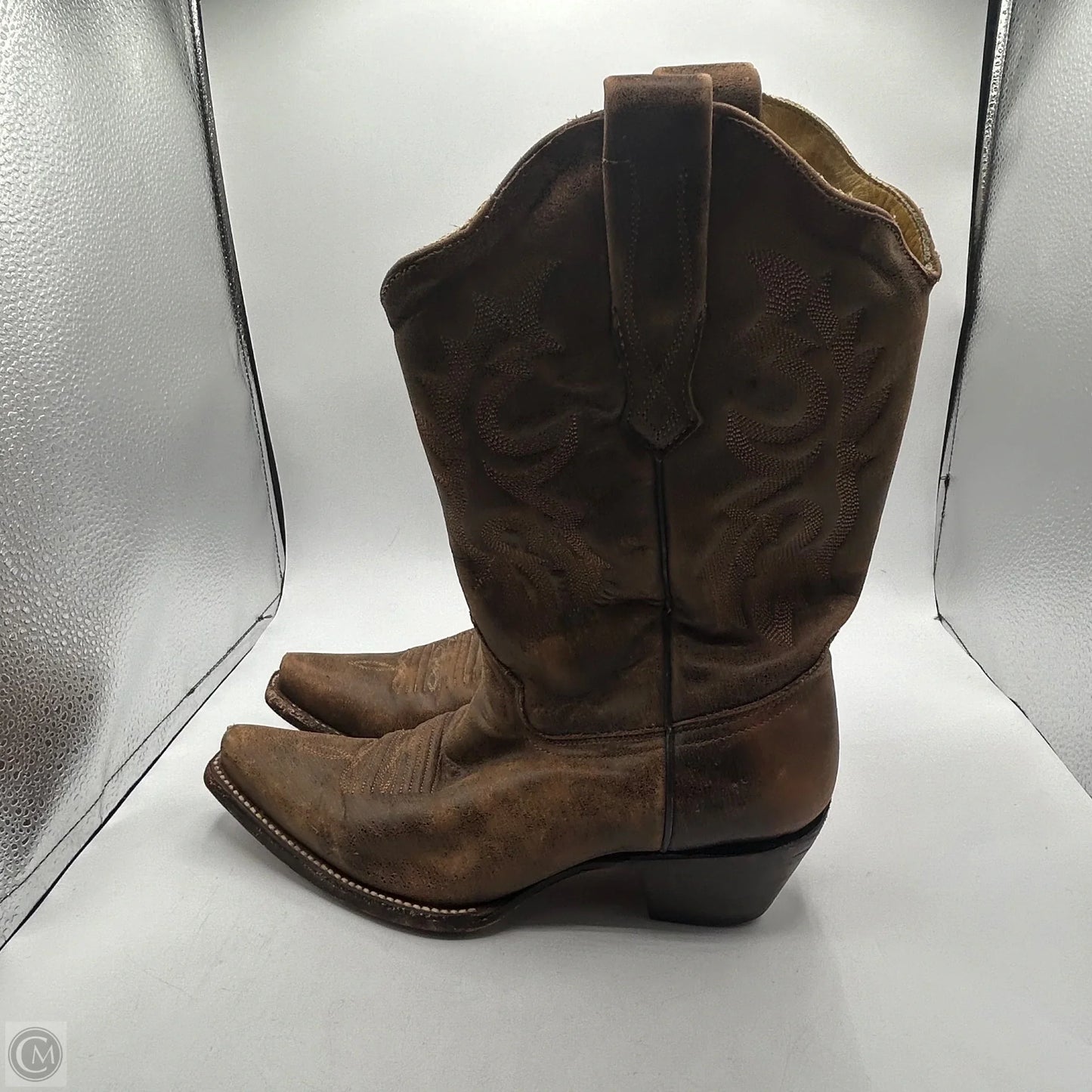 Boots Mid-calf Heels By Corral In Brown, Size: 9