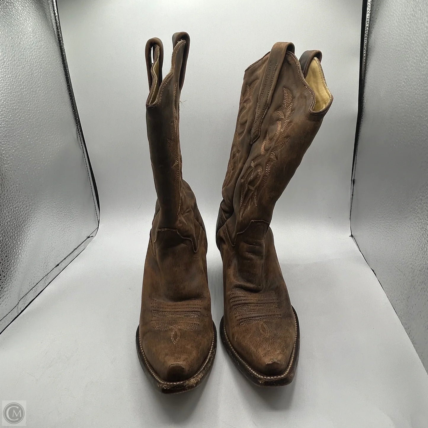 Boots Mid-calf Heels By Corral In Brown, Size: 9