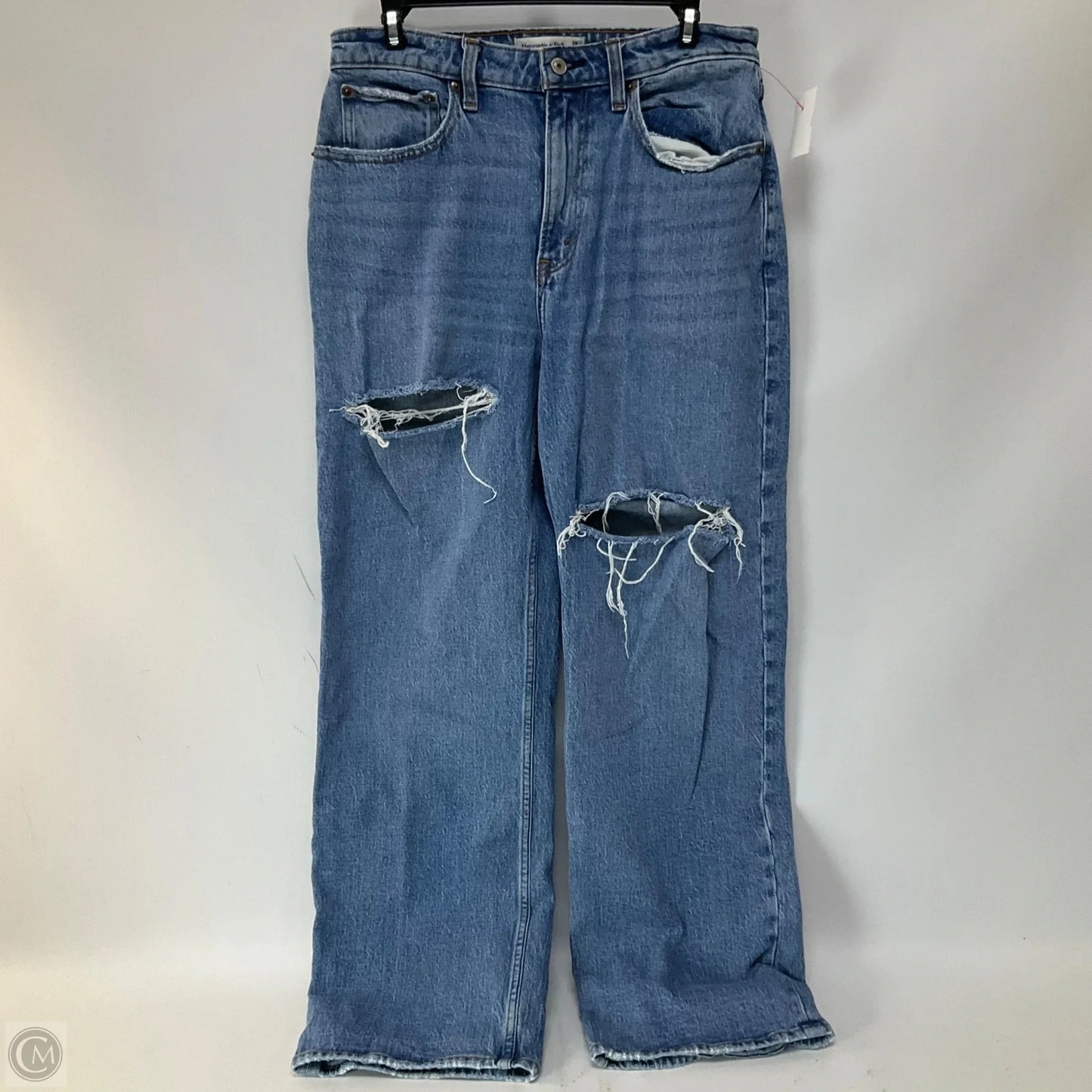 Jeans Straight By Abercrombie And Fitch In Blue Denim, Size: 8