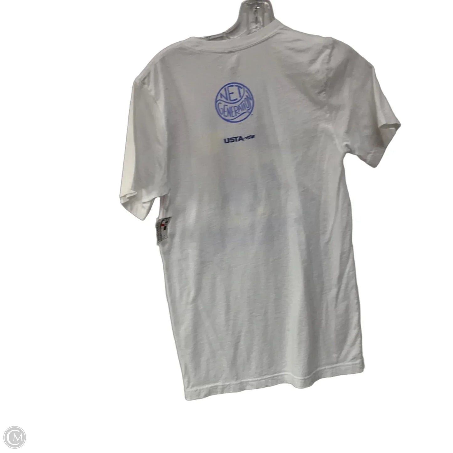 Athletic Top Short Sleeve By Bella + Canvas In White, Size: S