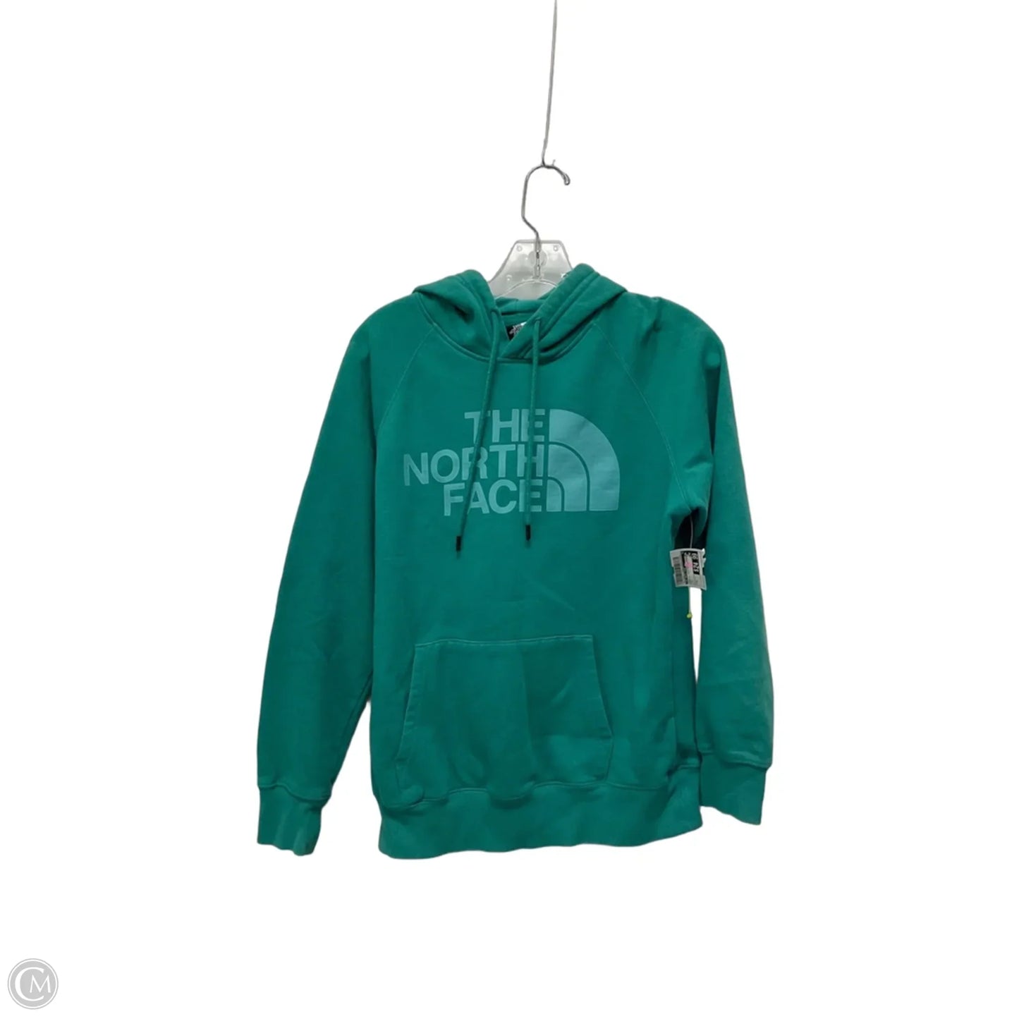 Athletic Sweatshirt Hoodie By The North Face In Teal, Size: S