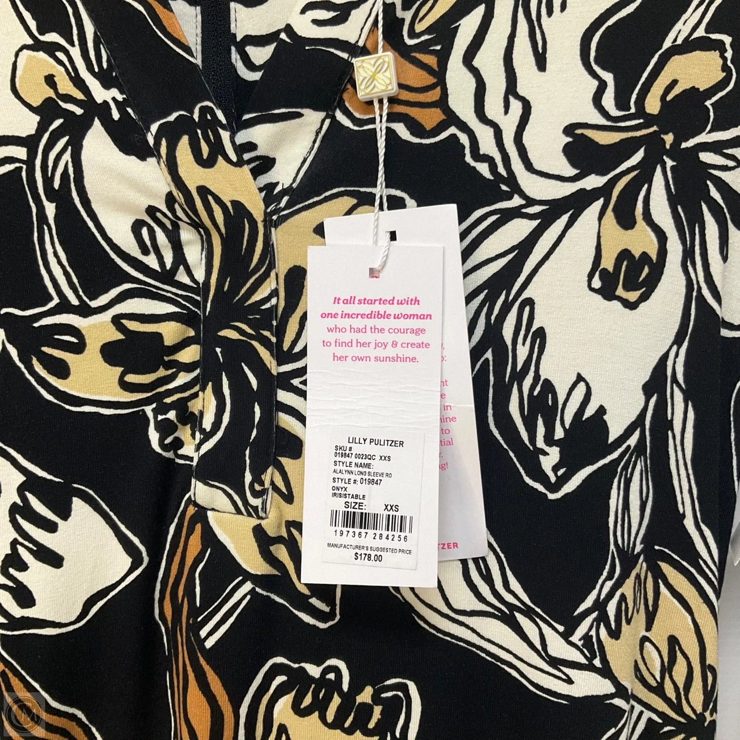 Dress Designer By Lilly Pulitzer In Black & Tan, Size: Xxs