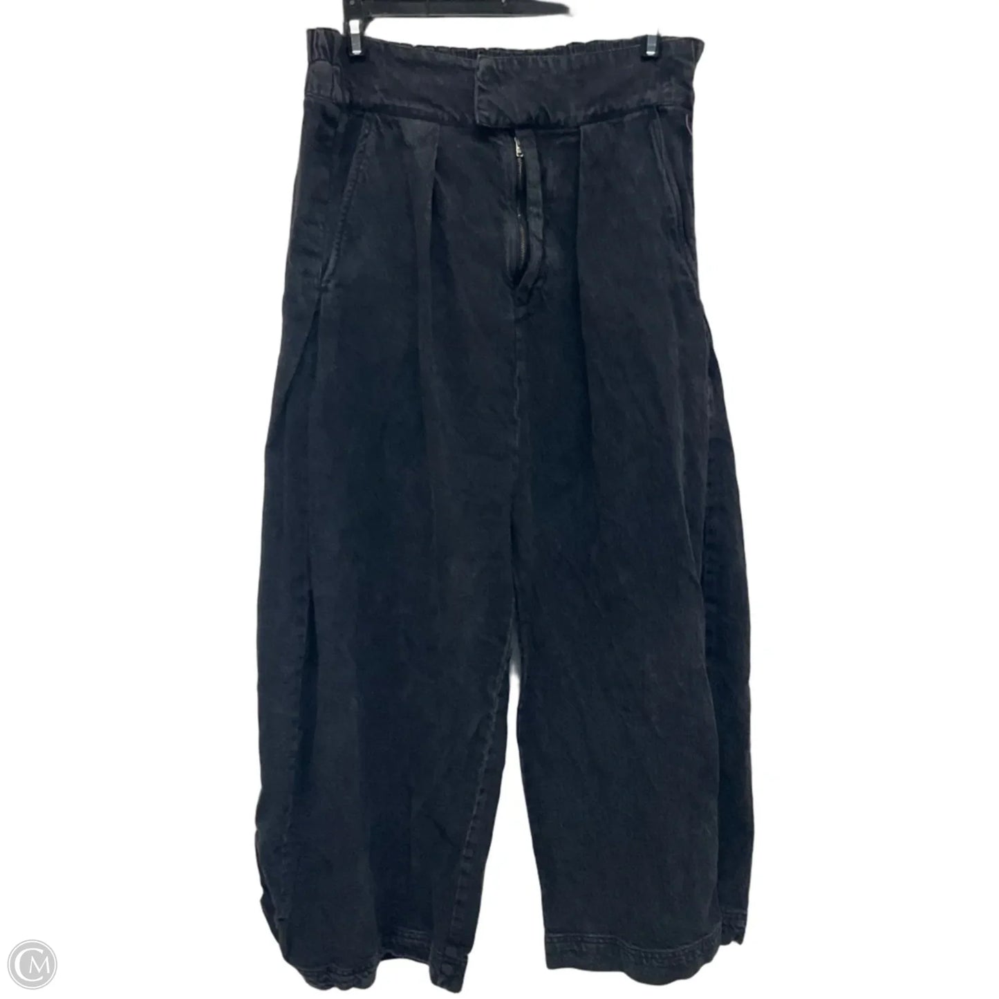 Jeans Wide Leg By Free People In Black Denim, Size: S