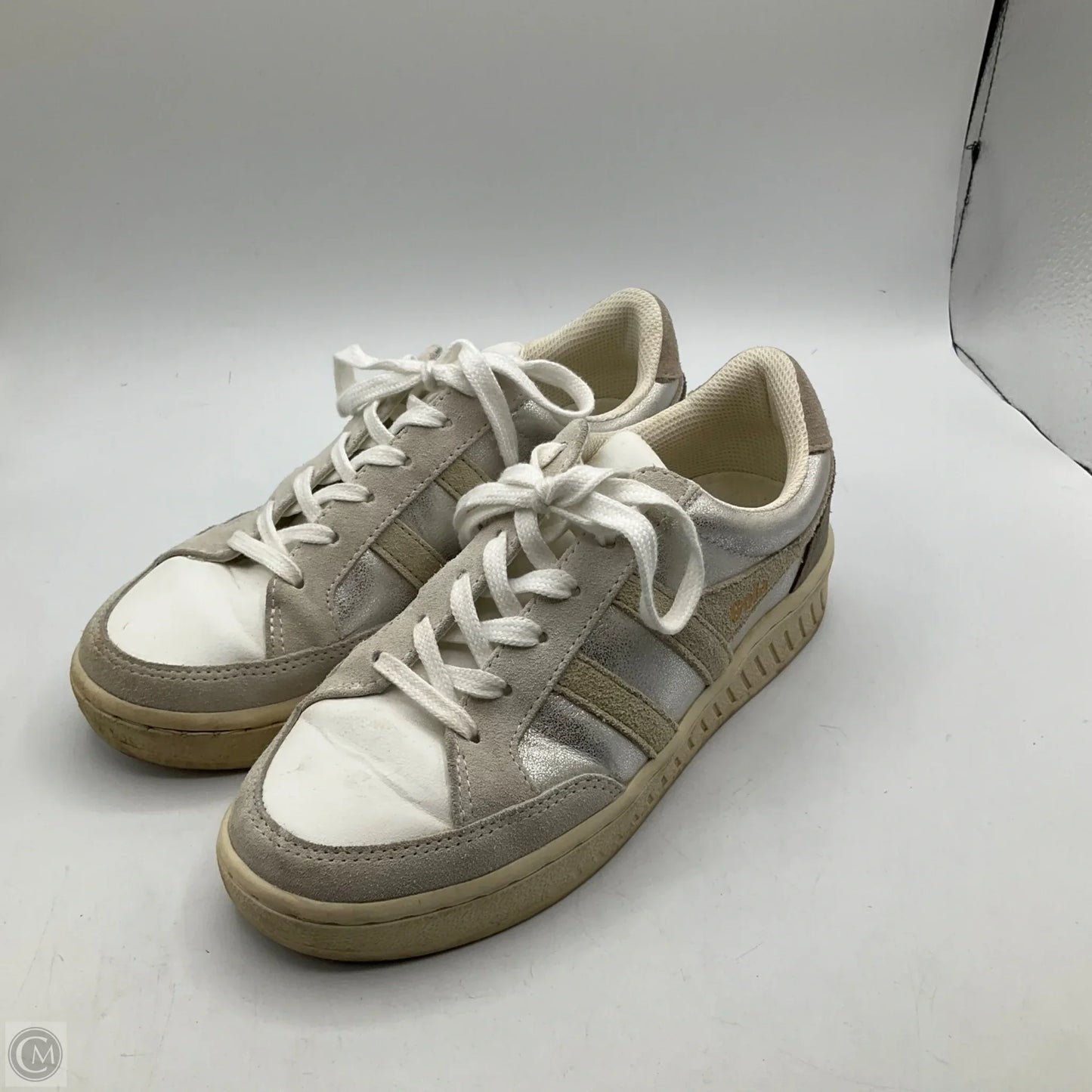 Shoes Sneakers By Gola In Grey & Silver, Size: 7