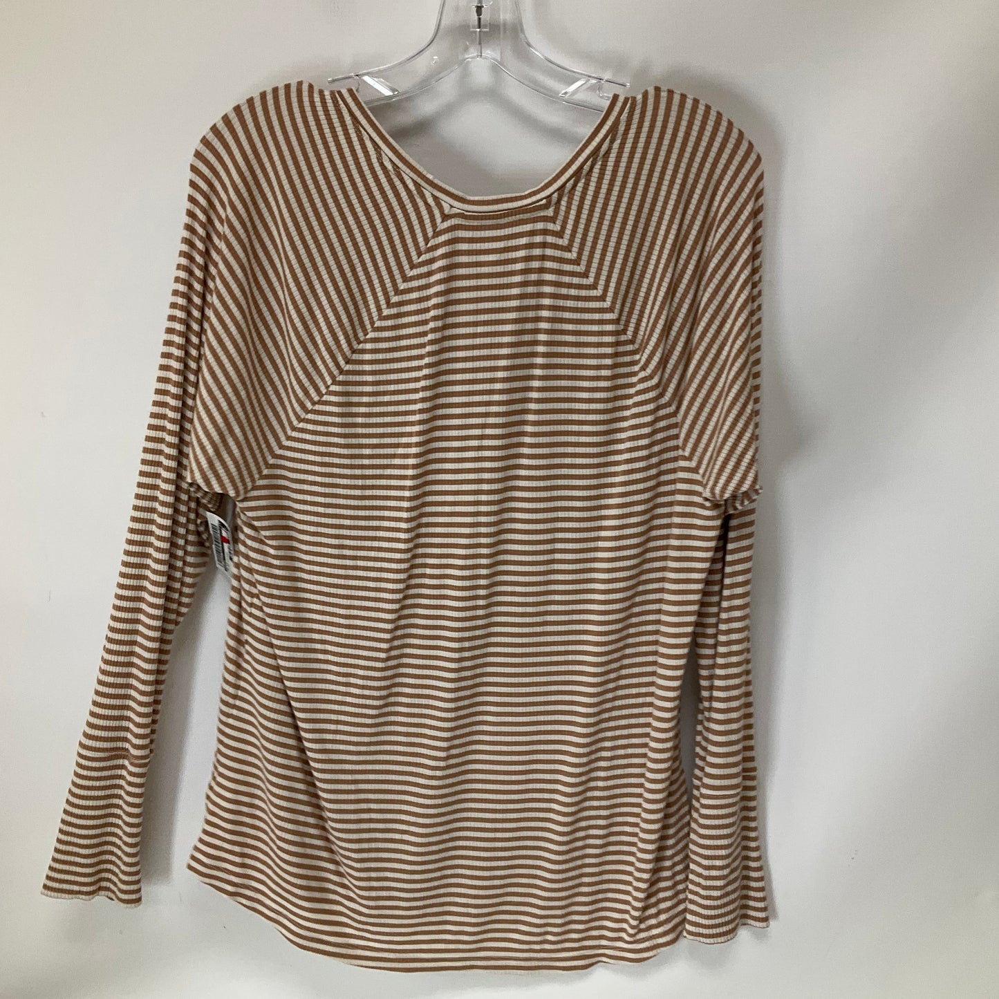 Top Long Sleeve By Aerie In Striped Pattern, Size: L