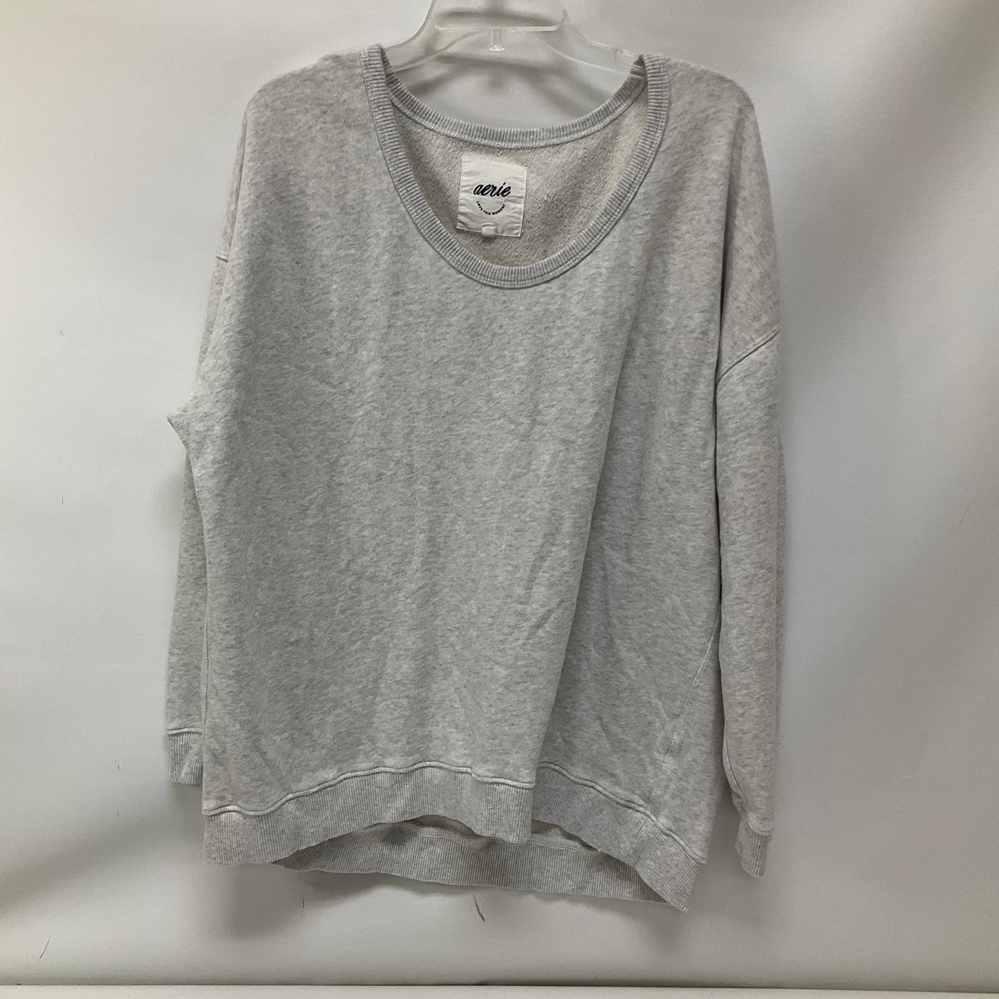 Top Long Sleeve By Aerie In Grey, Size: M