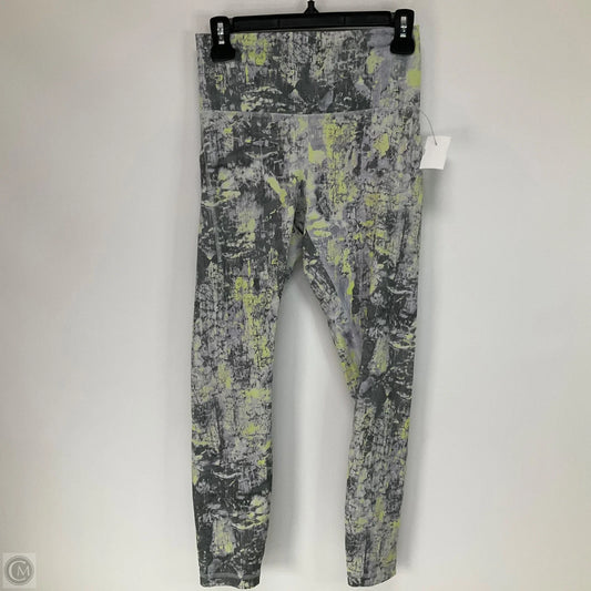 Athletic Leggings By Lululemon In Grey & Yellow, Size: Large