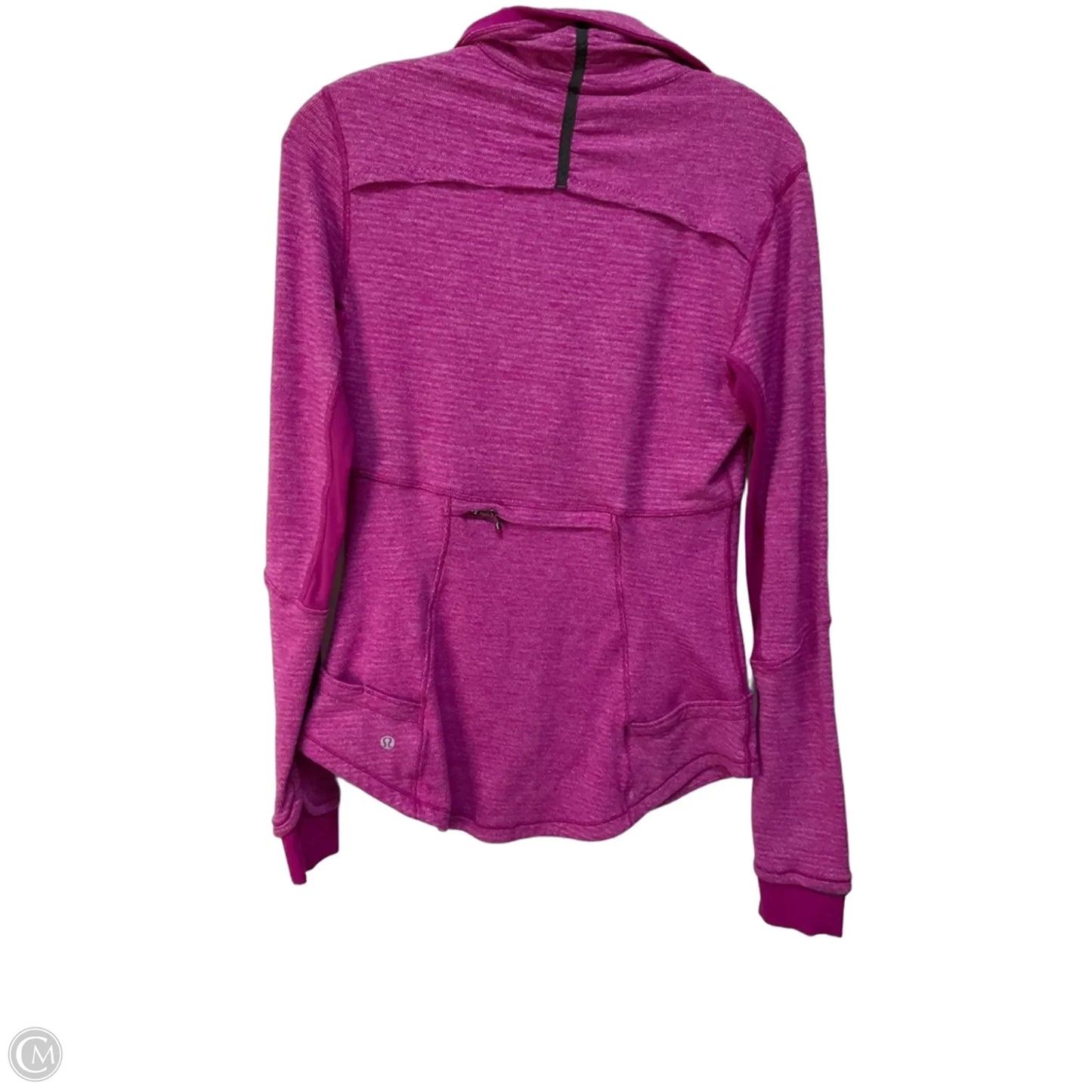 Athletic Top Long Sleeve Collar By Lululemon In Pink, Size: 8