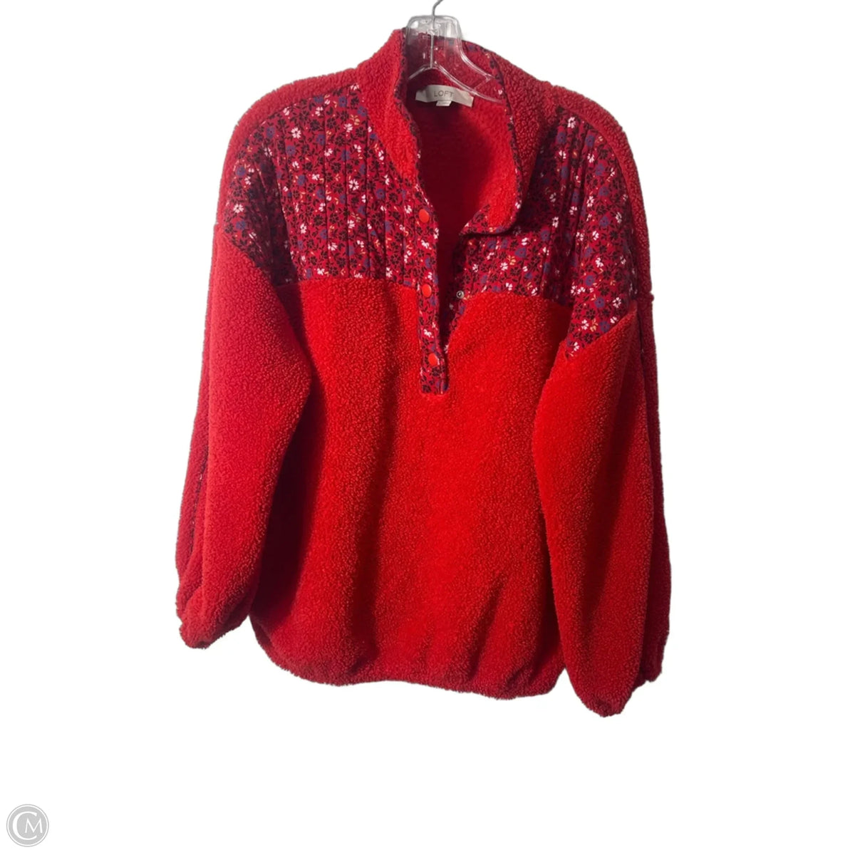 Top Long Sleeve By Loft In Red, Size: L