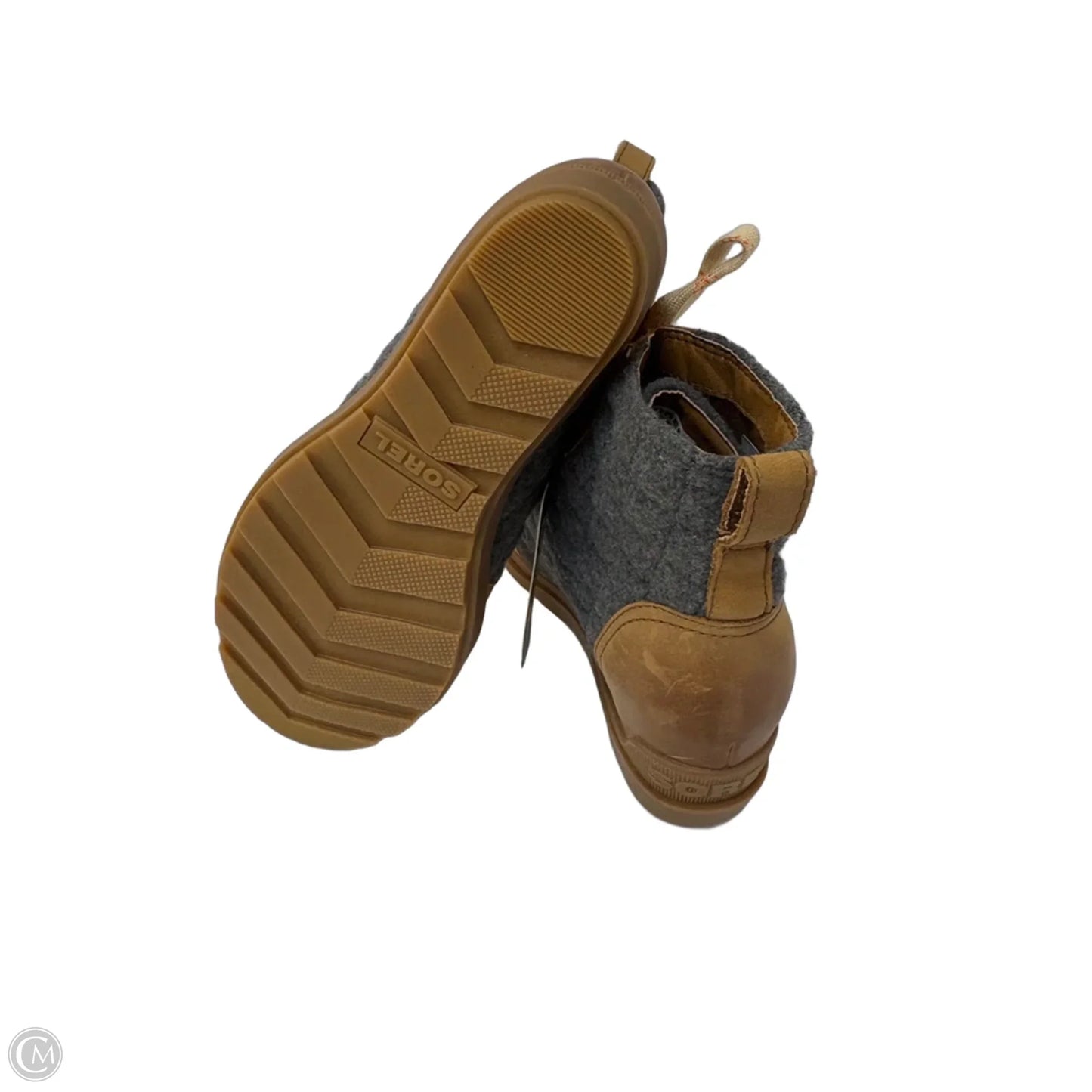 Boots Ankle Heels By Sorel In Brown & Grey, Size: 7