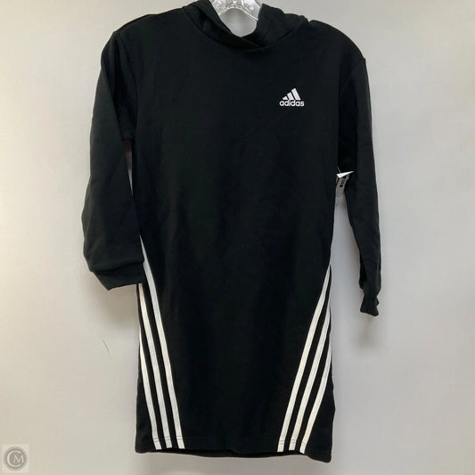 Athletic Sweatshirt Hoodie By Adidas In Black, Size: S