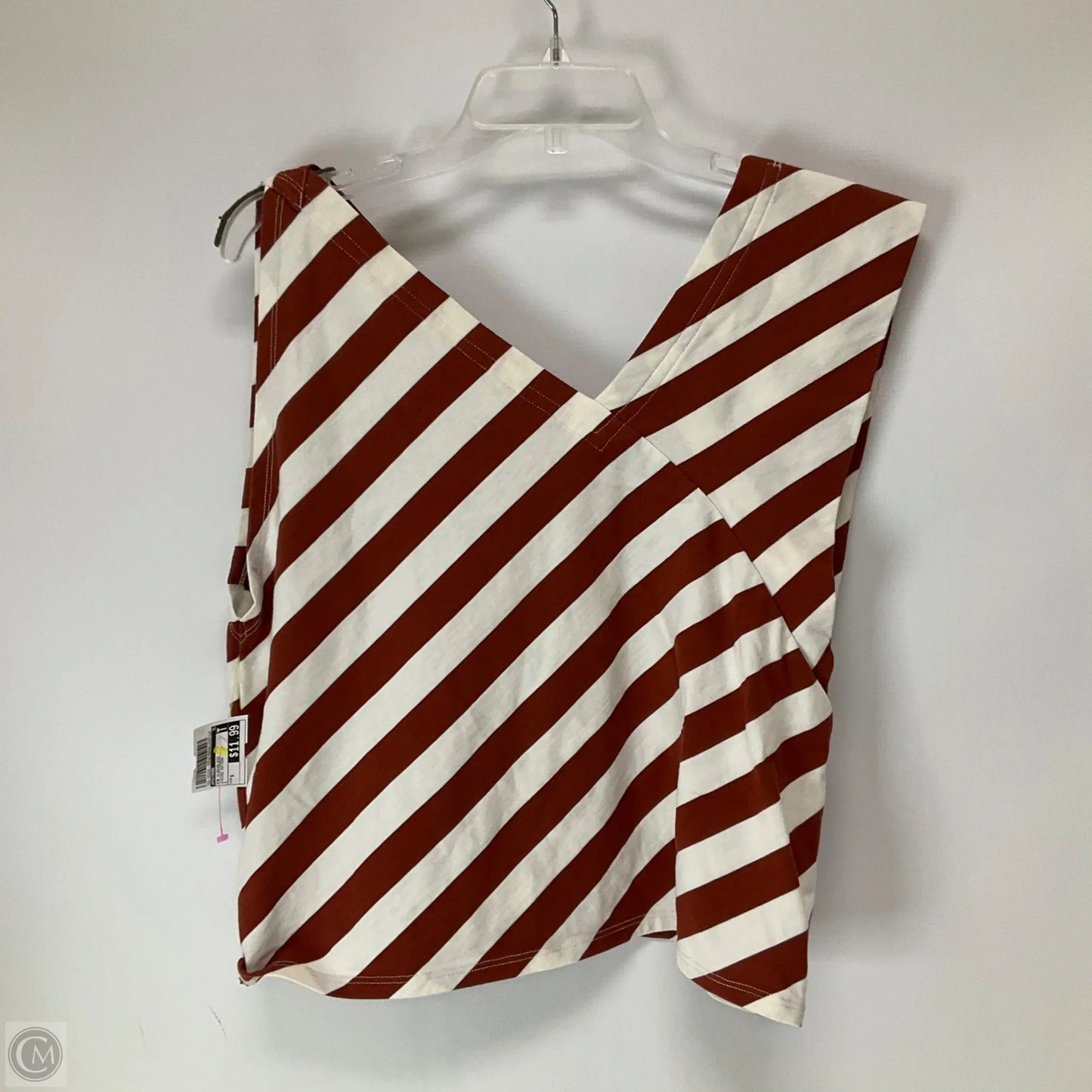 Top Sleeveless By Postmark In Striped Pattern, Size: S
