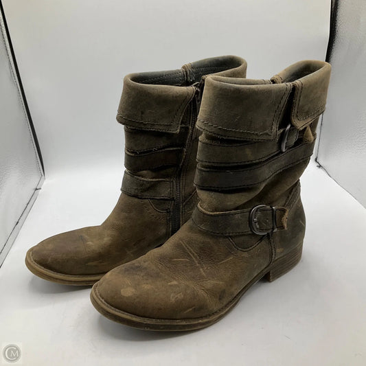 Boots Ankle Flats By Bed Stu In Brown, Size: 8.5