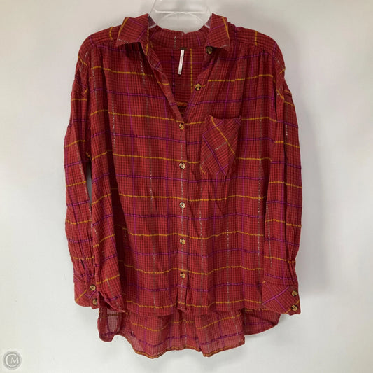 Top Long Sleeve By Free People In Red, Size: S