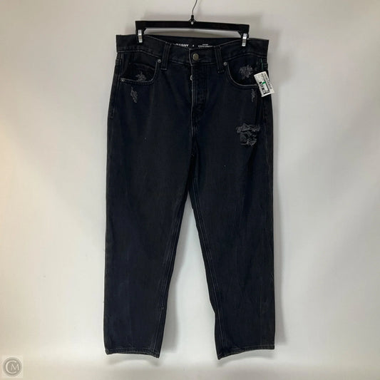 Jeans Straight By Old Navy In Black Denim, Size: 2