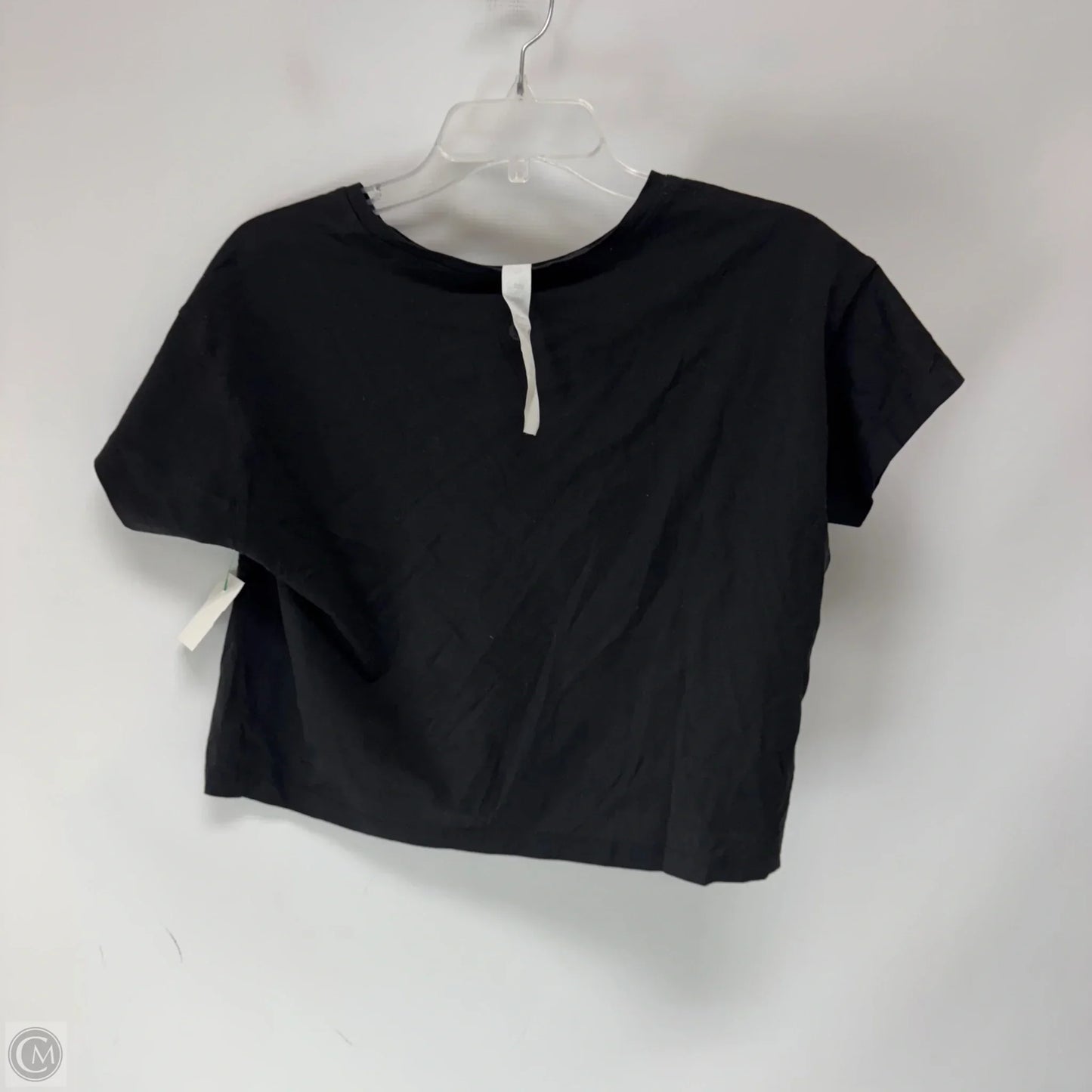 Athletic Top Short Sleeve By Lululemon In Black, Size: 6