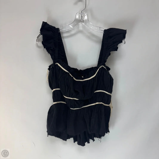 Top Sleeveless By Free People In Black & Cream, Size: M