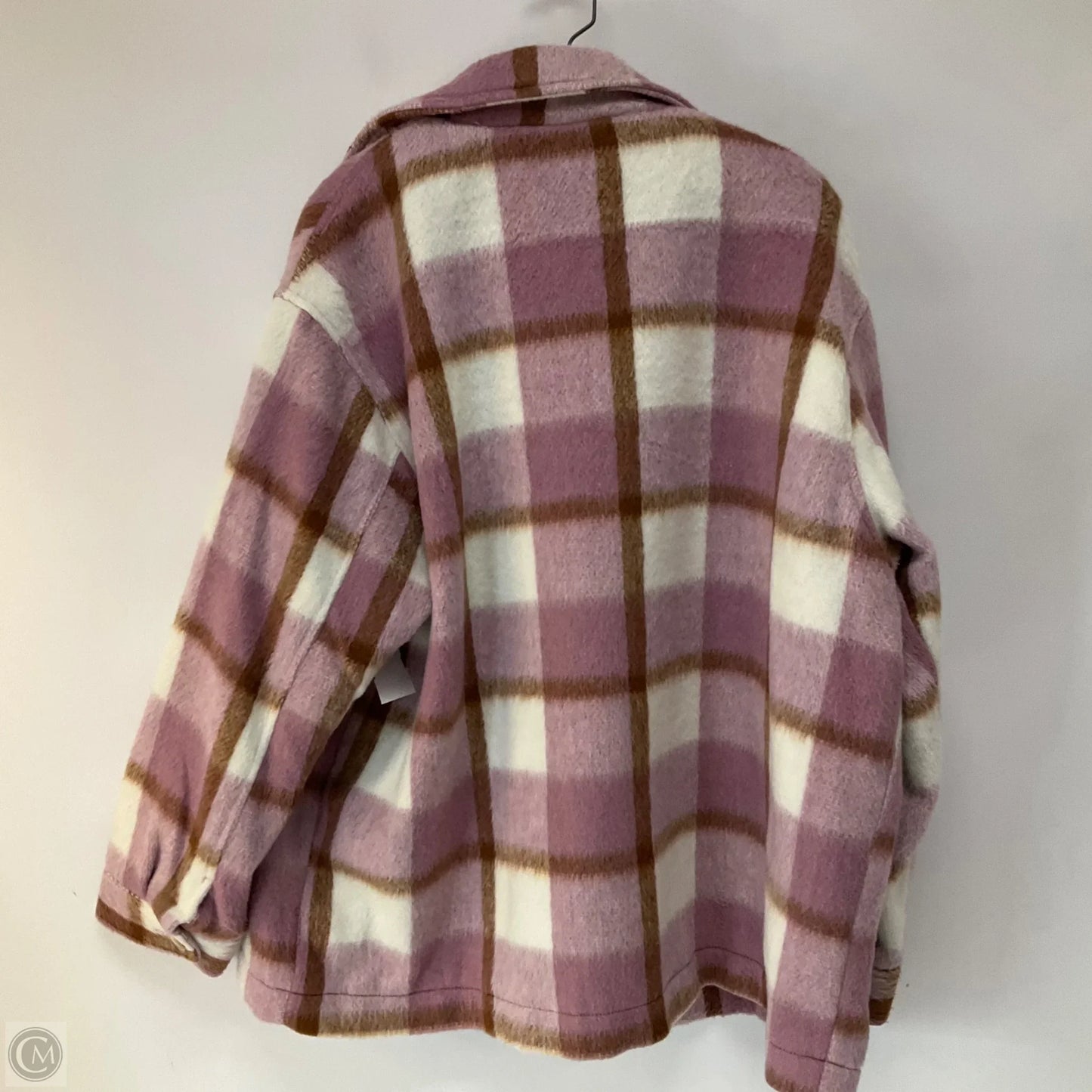 Jacket Shirt By Sebby In Pink, Size: Xl