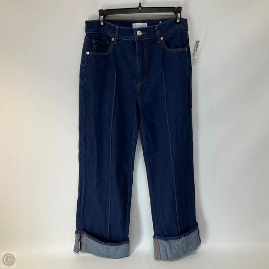 Jeans Straight By Loft In Blue Denim, Size: 4