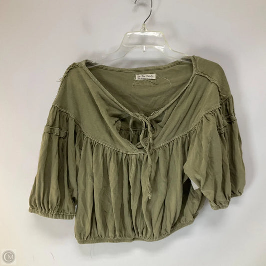 Top 3/4 Sleeve By We The Free In Green, Size: L