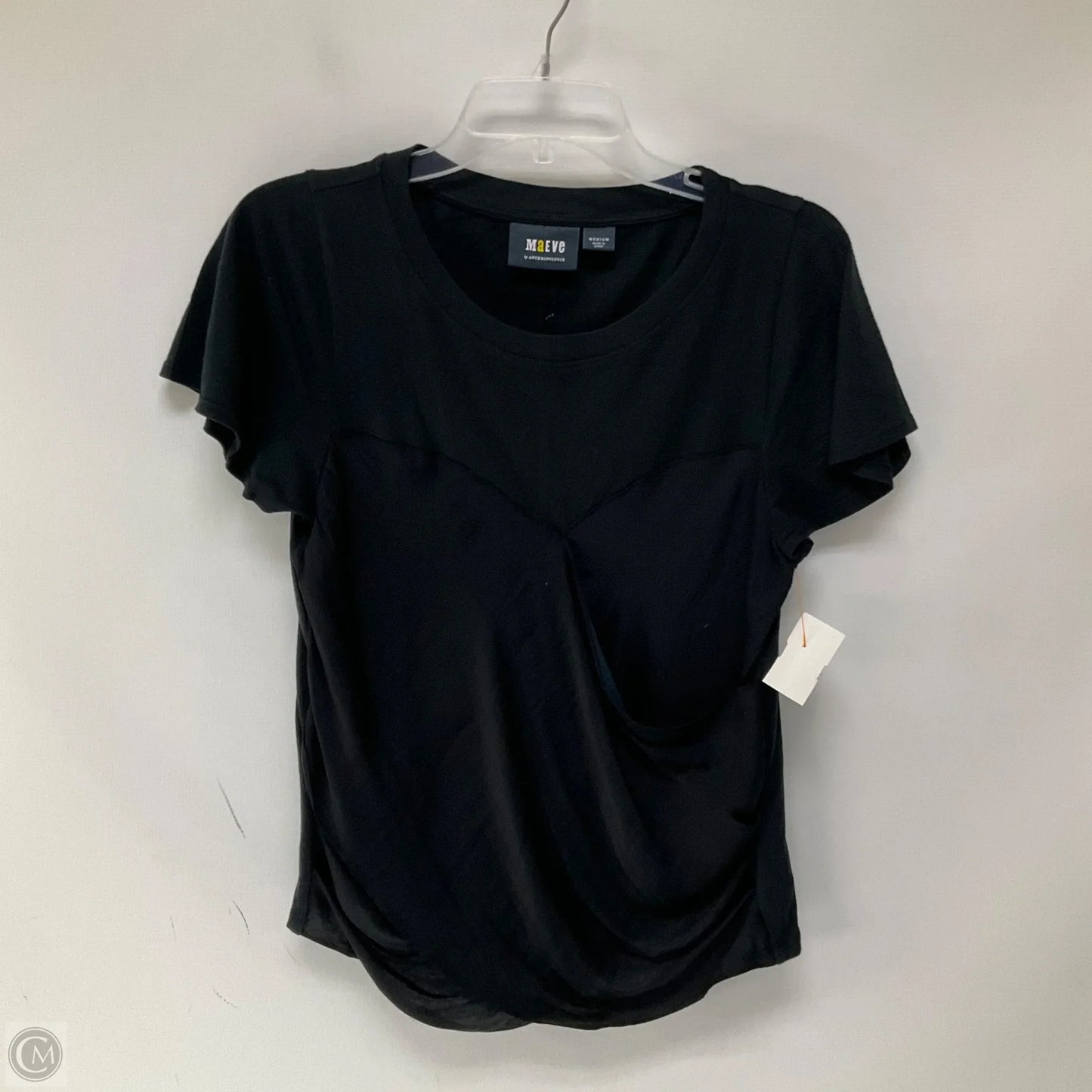 Top Short Sleeve By Maeve In Black, Size: M