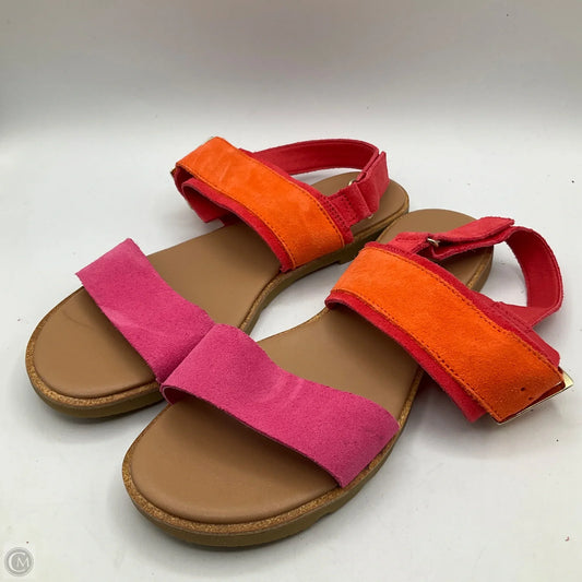 Sandals Flats By Sorel In Orange & Pink, Size: 8.5