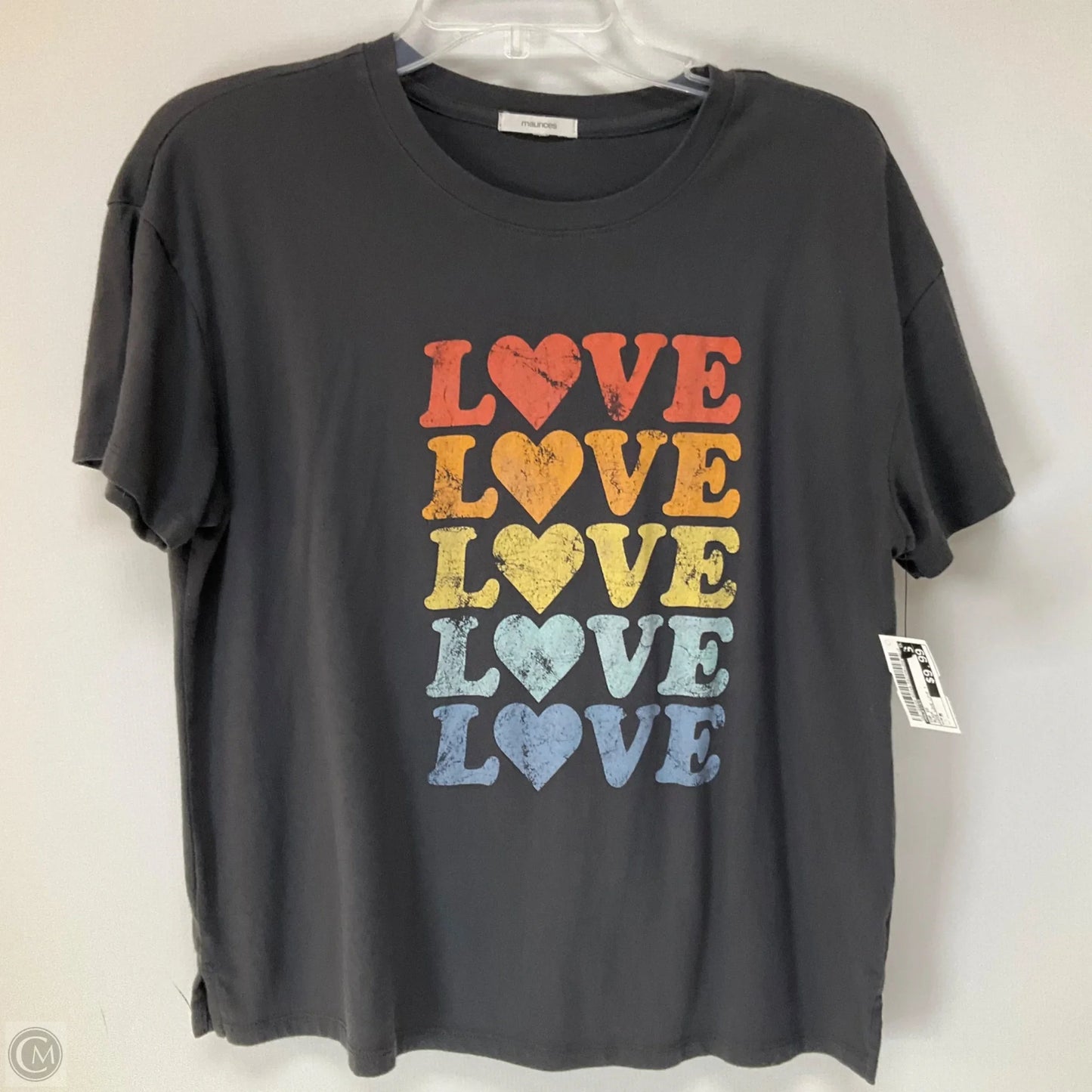 Top Short Sleeve By Maurices In Black, Size: M