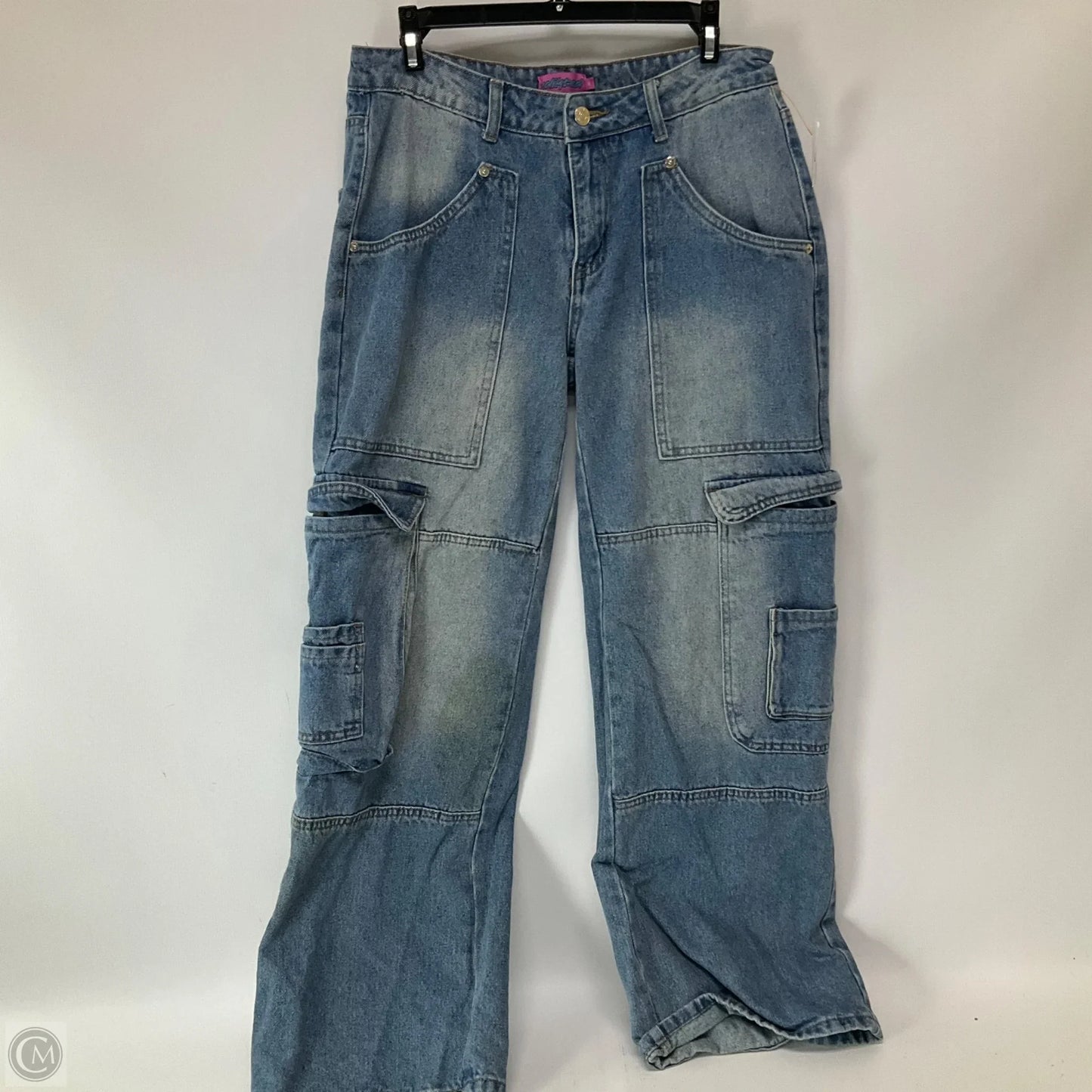 Jeans Wide Leg By Edikted In Blue Denim, Size: M