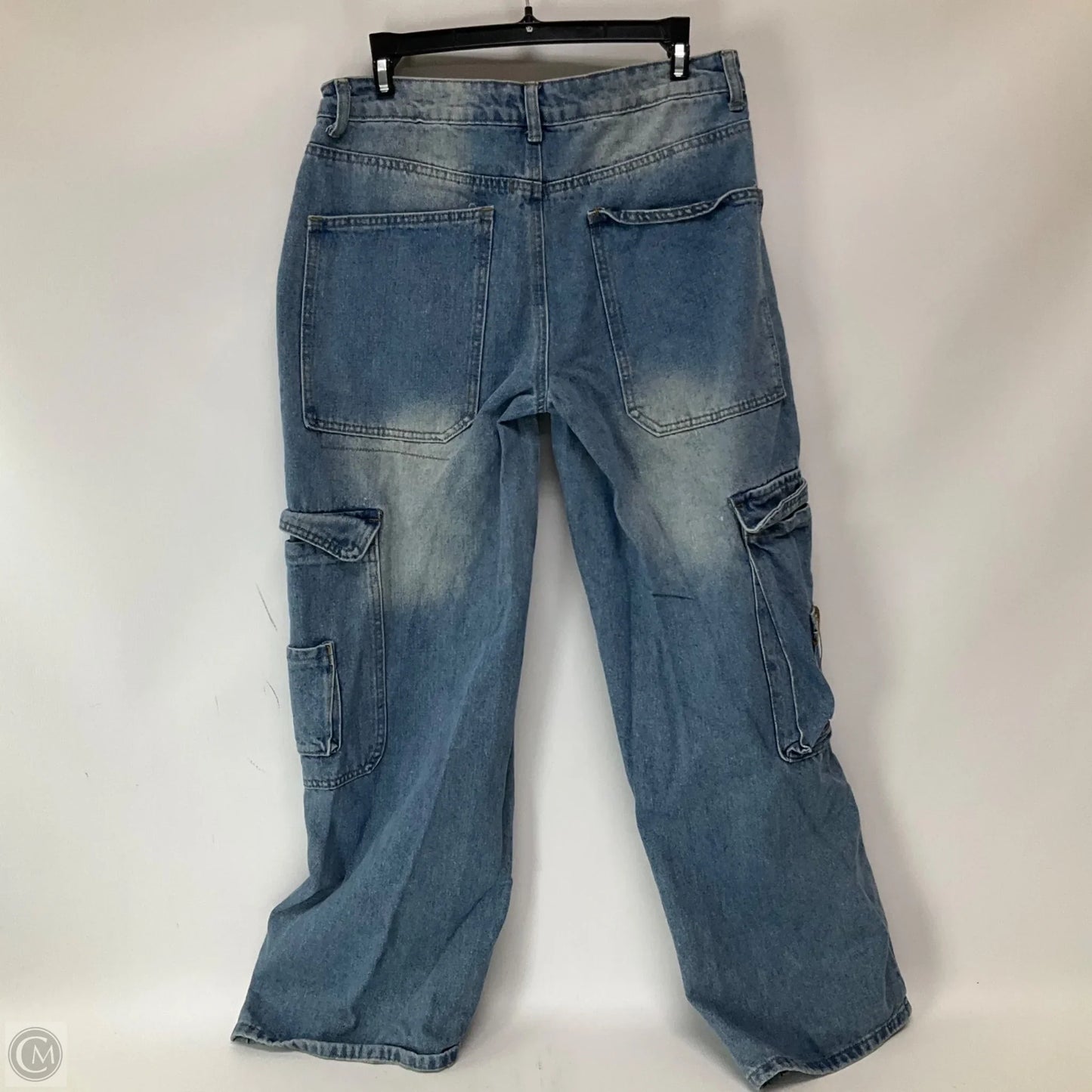 Jeans Wide Leg By Edikted In Blue Denim, Size: M