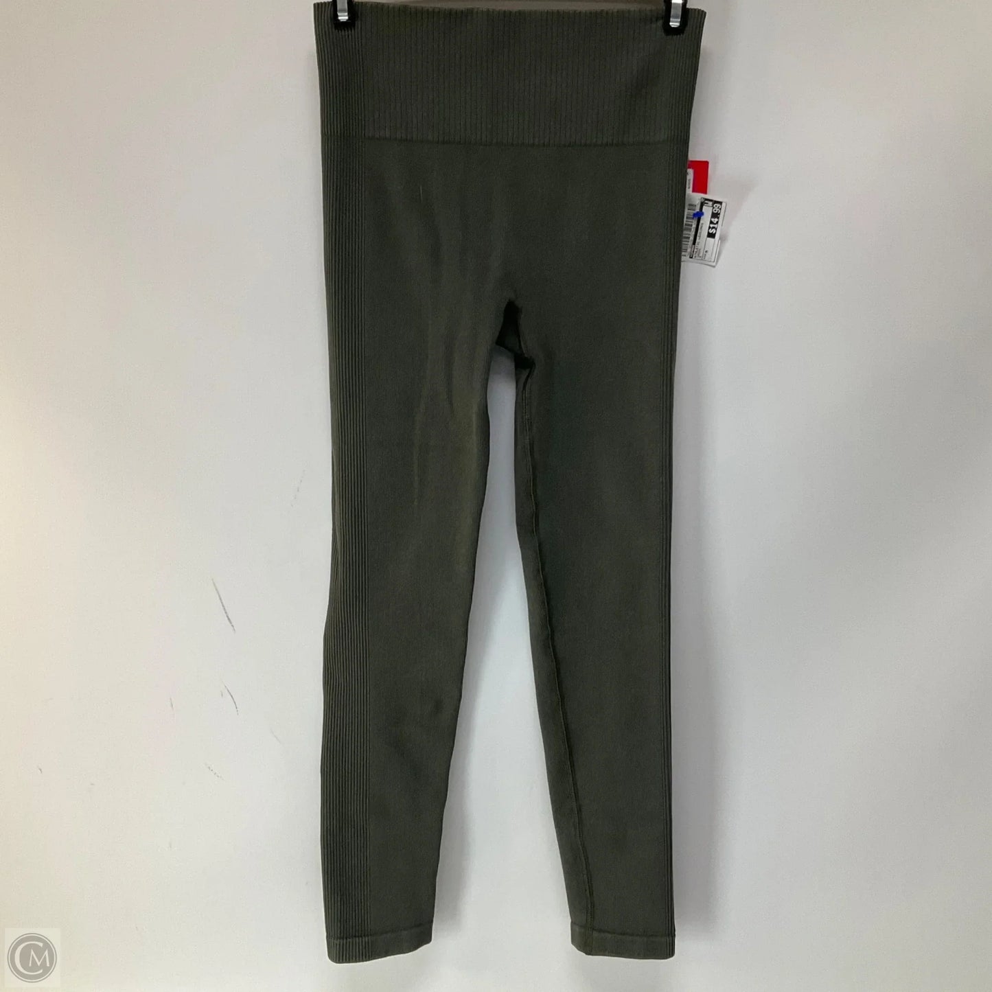 Athletic Leggings By Spanx In Green, Size: M