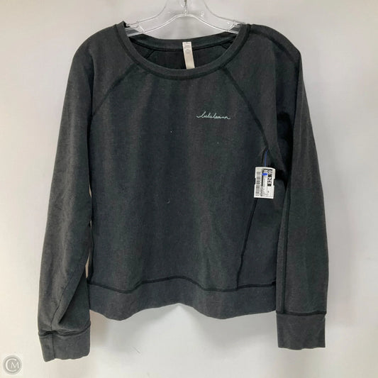 Athletic Sweatshirt Crewneck By Lululemon In Grey, Size: 10