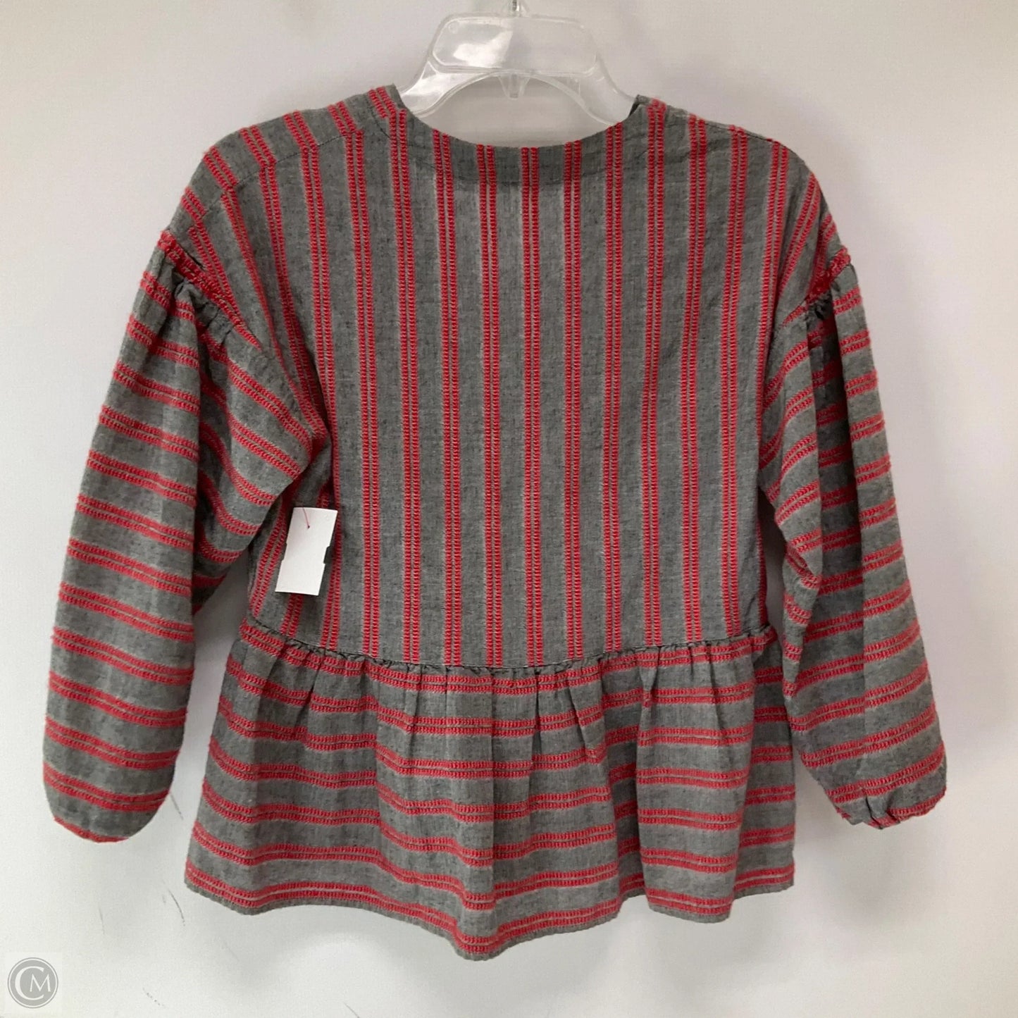 Top Long Sleeve By Madewell In Striped Pattern, Size: S
