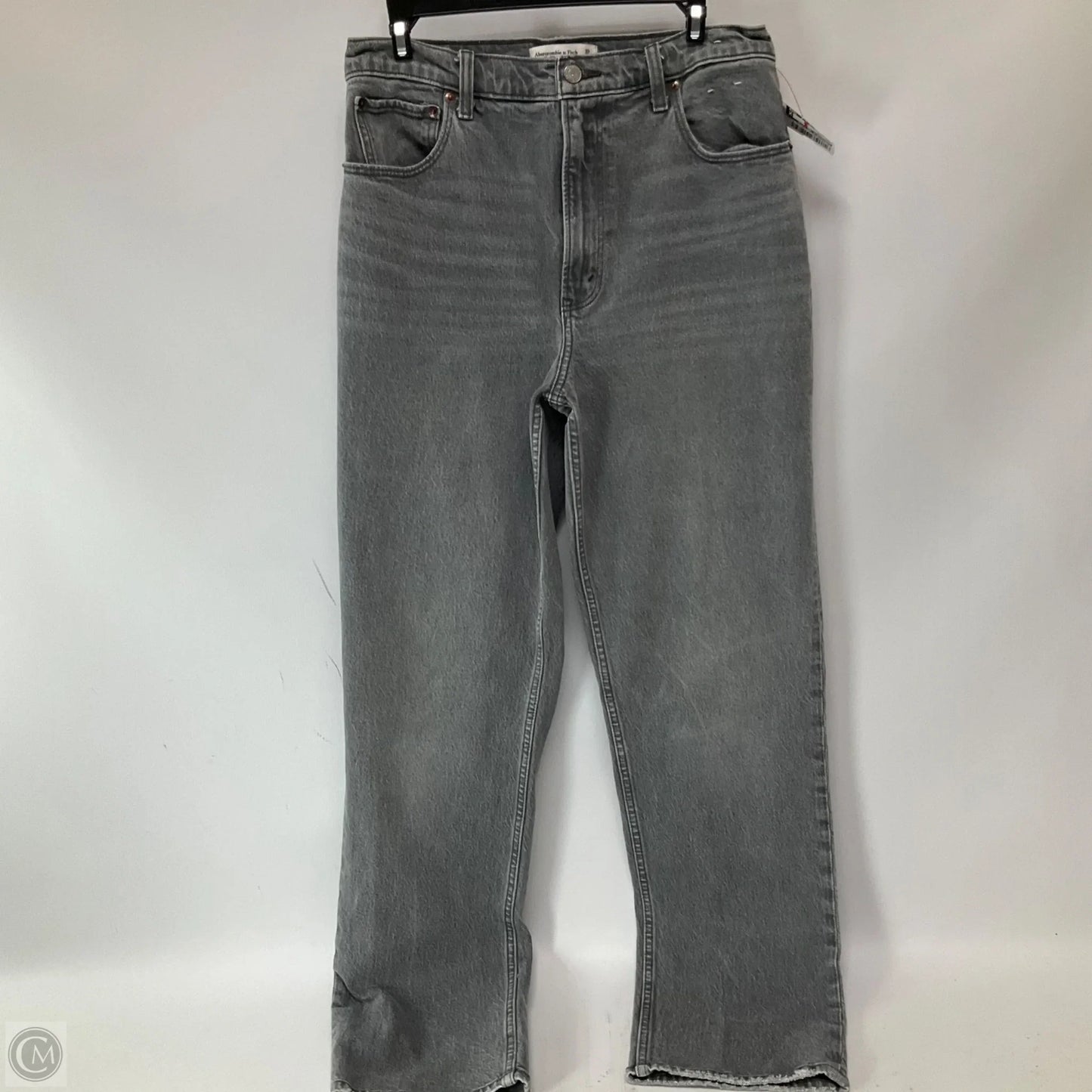 Jeans Straight By Abercrombie And Fitch In Grey Denim, Size: 10