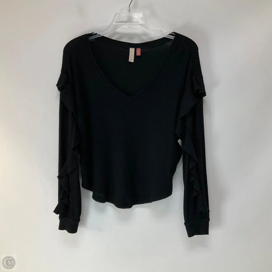 Top Long Sleeve By Pilcro In Black, Size: Xs