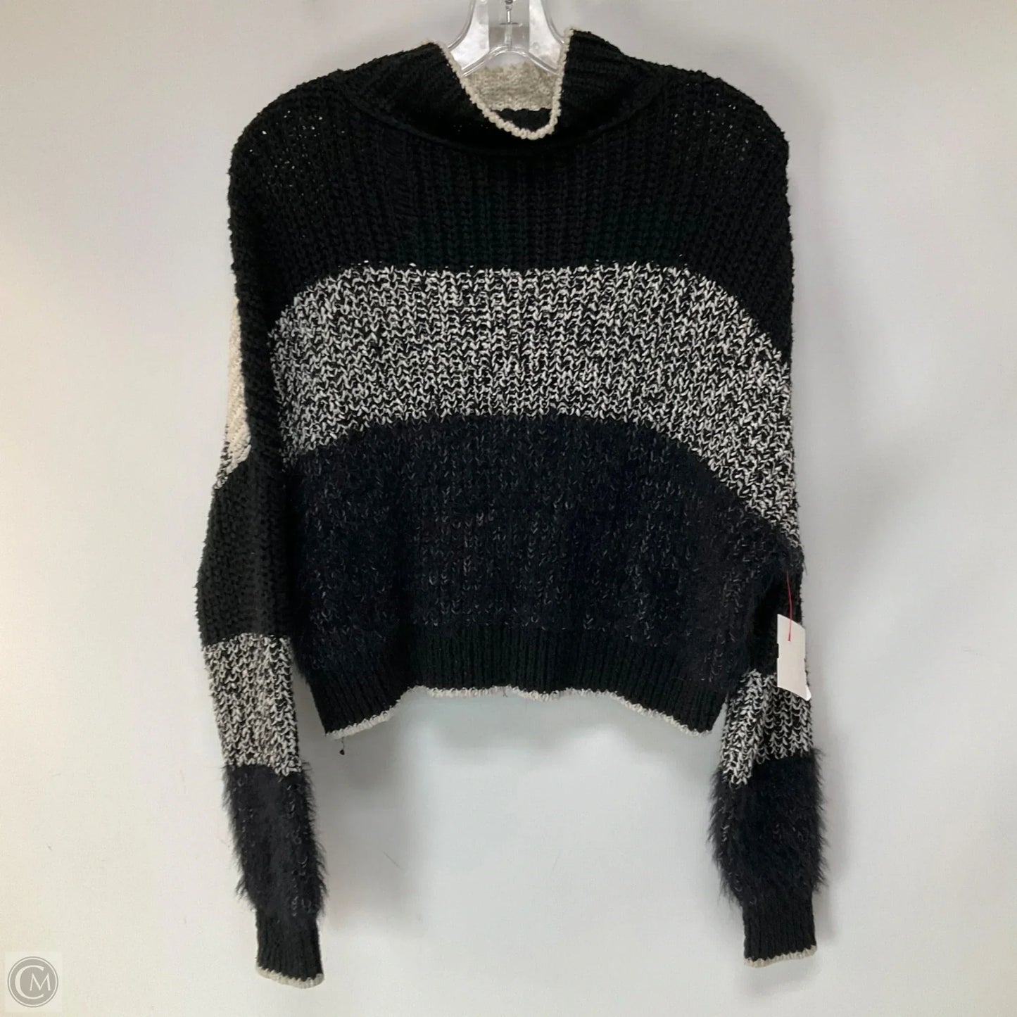 Sweater By Free People In Black & White, Size: Xs