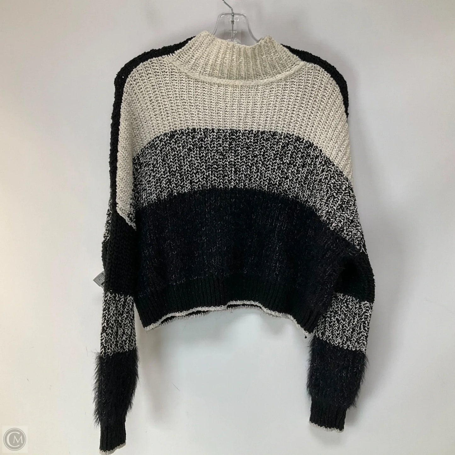 Sweater By Free People In Black & White, Size: Xs