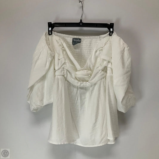 Top Short Sleeve By Arula In White, Size: Xl