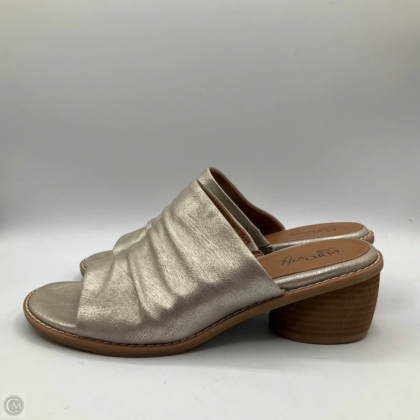 Sandals Heels Kitten By Sofft In Gold, Size: 7