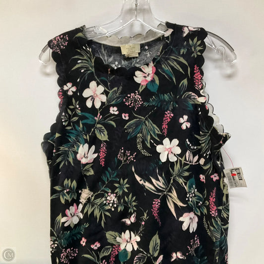 Top Sleeveless Designer By Kate Spade In Floral Print, Size: M