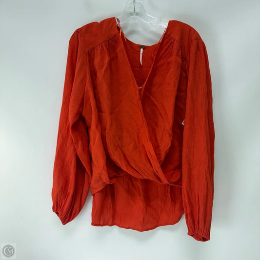 Top Long Sleeve By Free People In Red, Size: M