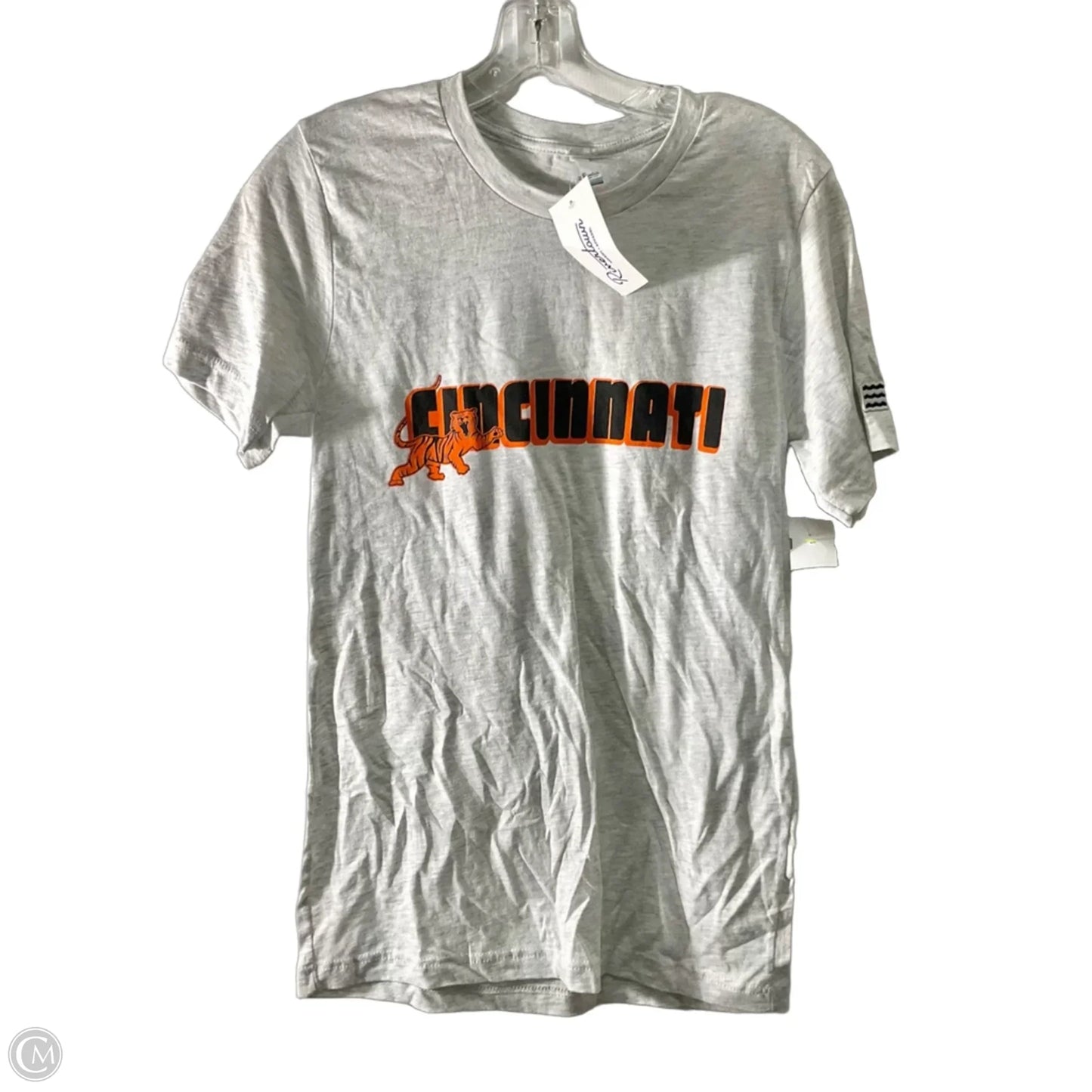 Athletic Top Short Sleeve By Clothes Mentor In Grey, Size: S