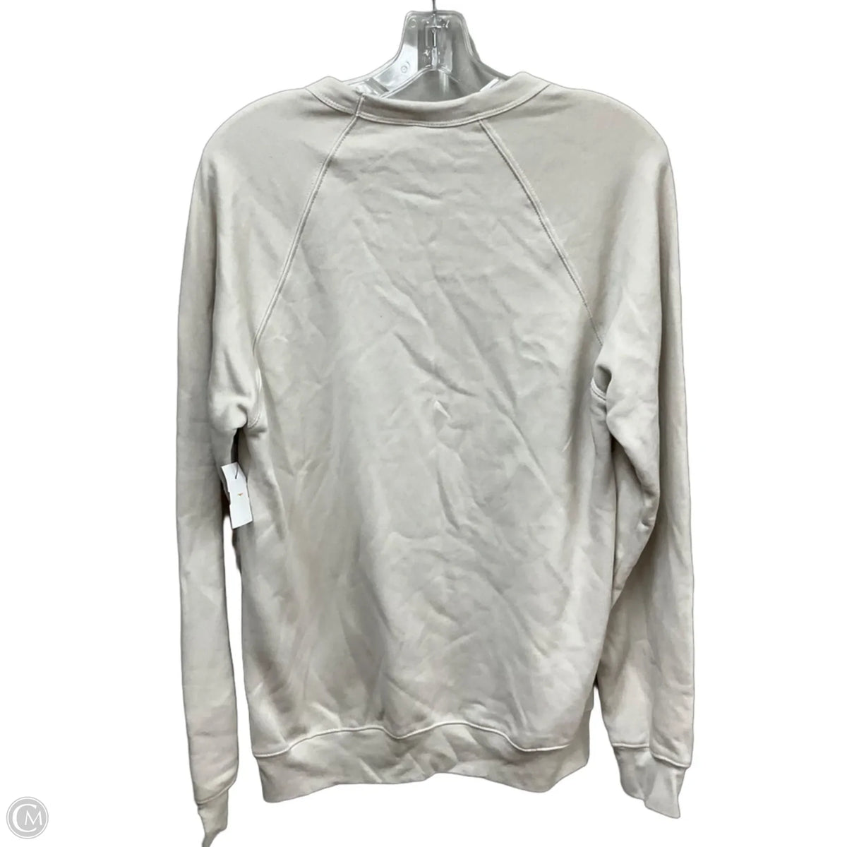 Top Long Sleeve By Bella + Canvas In Beige, Size: M