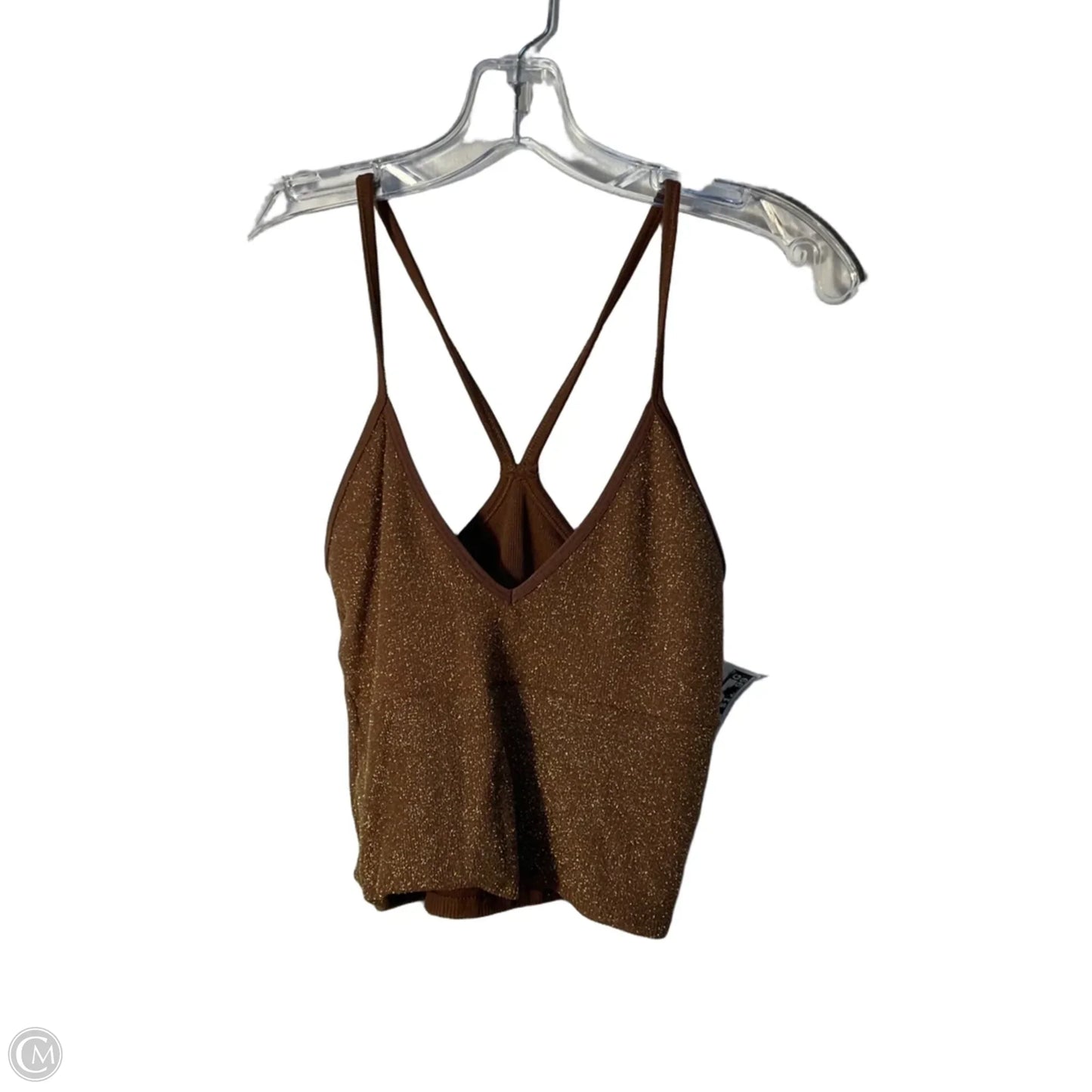 Top Sleeveless Basic By Anthropologie In Brown & Gold, Size: S